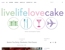 Tablet Screenshot of livelifelovecake.com